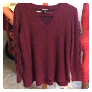 Kohl’s lengthy laced sweater